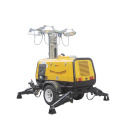 Portable hydraulic 10M mobile light tower for railway